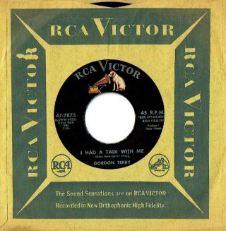 Hear - Rare Country 45 - Gordon Terry - I Had A Talk With Me - Ralph Mooney Steel