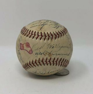 Rare 1948 Boston Red Sox Team Signed Baseball 22 Sigs With Ted Williams