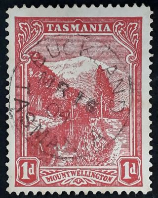 Rare 1904 Tasmania Australia 1d Red Pictorial Stamp - Buckland Postmark