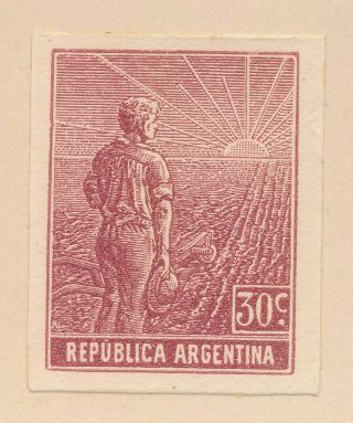 RARE ARGENTINA STAMPS 1912 Sc 197/204 REAPER IMPERF PROOFS TO 20p,  VF 5