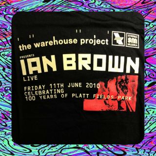 Rare Unworn S 2010 Ian Brown Promo T - Shirt Concert Deadstock Warehouse Unkle