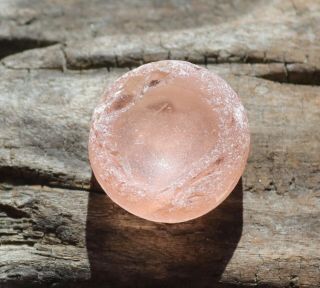 ADORABLE,  RARE PINK SEAGLASS BOTTLE BOTTOM XXL FROM RUSSIA 4