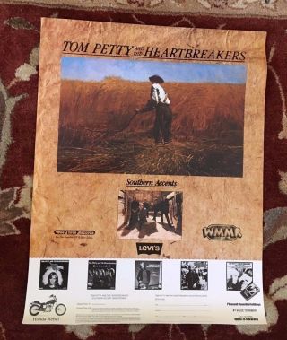 Tom Petty Southern Accents Rare Promotional Poster 17 " X22 "