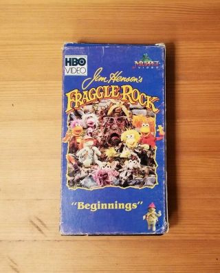 Fraggle Rock: Beginnings Jim Henson - Vhs Hbo 1986 Rare Oop Muppet Video