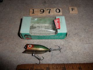 T1970 F Heddon Tiny Lucky 13 Fishing Lure Rare Color