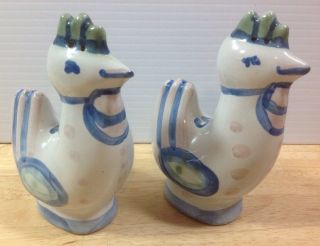 Ma Hadley Country Scene Figural Chicken Rooster Salt & Pepper Shakers Rare
