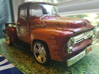Rc2 American Muscle Slammed Ford F - 100 Pick Up 1:18 Scale 33607 Flames Rare