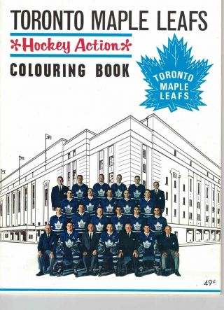 Rare 1964/65 Toronto Maple Leafs Coloring Book - Sawchuk,  Horton Etc.