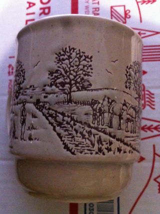 Rare - Vintage Farm Life Scene Porcelain mug - Kiln Craft - Staffordshire,  England 4