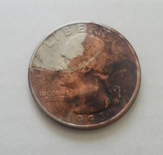 1993 P Washington Quarter Minting Cladding Error & No Reeding Rare