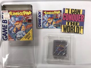 Tumblepop Tumble Pop Nintendo Game Boy Gb Gbc Complete Box Cib Rare Shape
