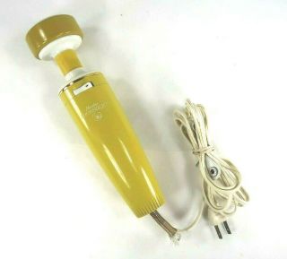 Norelco Massager Electric Wand Vibrator Massager 1970s Mv2495 Rare Yellow Vtg