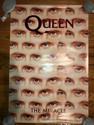 Queen Rare Promo Poster The Miracle Freddie Mercury Roger Taylor Brian May