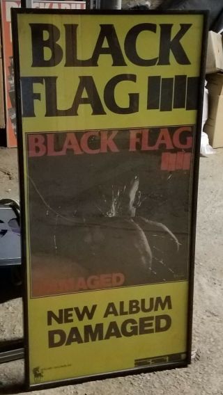 Henry Rollins Black Flag Rare Promo Poster For 1981 Debut Album