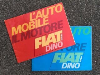Two Rare And Fiat Dino Brochures,  One On The Spider & One On The Coupe