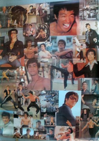 Rare Bruce Lee Martial Arts 1974 Vintage Collage Pin Up Poster