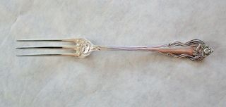 Antique American Silver Co Plated Nenuphar Lily Pad Rare Cocktail Horderve Fork
