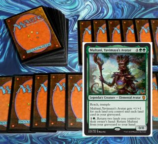 Mtg Green Lands Deck Magic The Gathering Rares 60 Cards Multani Ulvenwald Hydra