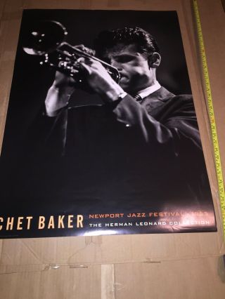Rare Vintage Chet Baker Poster Dated 1999 Of Newport Jazz Festival 1955