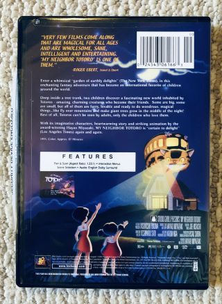 My Neighbor Totoro DVD RARE Fox DUB Full screen Family Feature OOP 2002 4
