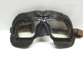 Rare Ww2 1942 Royal Canadian Air Force Rcaf Flying Pilot Goggles