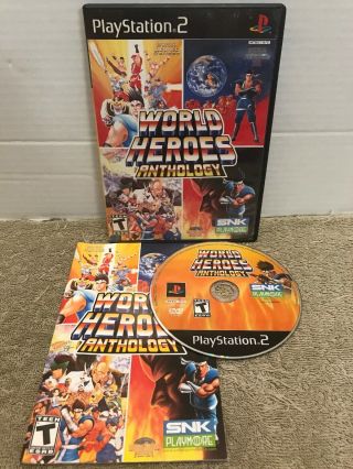World Heroes Anthology (sony Playstation 2) Rare Complete Ps2 Snk Neogeo Us Adk