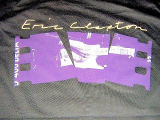 ERIC CLAPTON STUNNING RARE UN - WORN AND UN - WASHED U.  K.  TOUR T - SHIRT 1992 2