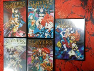 SLAYERS Movie 5 Disc Boxset Anime DVD ADV OOP RARE.  HTF 5