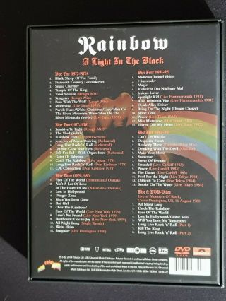 Rainbow - A Light In The Black - Live 5CD,  DVD,  hardback booklet (2014) - RARE 2
