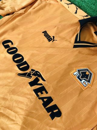 RARE Wolverhampton Wanderers Wolves ⚽️1998/00 Puma Home Shirt Size XL Mens 2