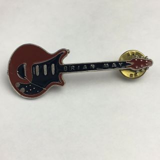 Brian May (queen) Official Fan Club Red Special Guitar Pin Badge - Rare