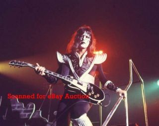 Rare Kiss 8x10 Photo Ace Frehley On Stage Circa 1977 Unpublished 31