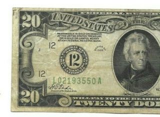 $20 Number " 12 " (san Francisco) 1928 " Rare " Number " 12 " (san Francisco) 1928)