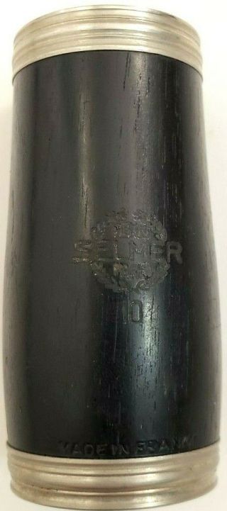 Selmer Clarinet Barrel Replacement Number 10 Made In France Black Wood Very Rare