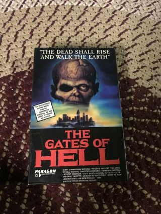 The Gates Of Hell Paragon Video Horror Sov Slasher Rare Oop Vhs Big Box Slip