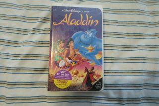 Walt Disney Black Diamond Classic Aladdin Movie Vhs Rare