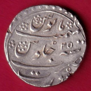 Mughals - Aurangzeb - Surat - One Rupee - Rare Silver Coin Bt20