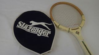 Rare Vintage Slazenger Tournament Wood Tennis Racket Medium England