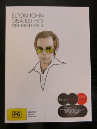 Rare Oop As Elton John Greatest Hits One Night Only 3 X Cd Dvd Boxset