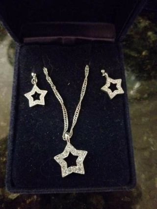 Rarely Worn Montana Silversmiths Star Necklace Earrings Jewelry Set