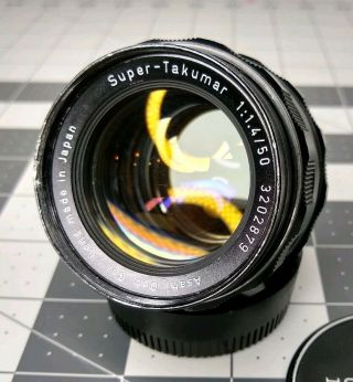 [exc] Pentax Takumar 50mm F1.  4 8elements M42 Lens Rare Read.