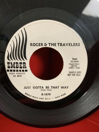 Roger & The Travelers Rare Promo 45 Ember Daddy’s Little Girl Soul HEAR 2