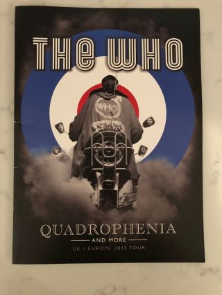 The Who - Quadrophenia 2013 Uk / Europe Tour Programme - Rare Collectable