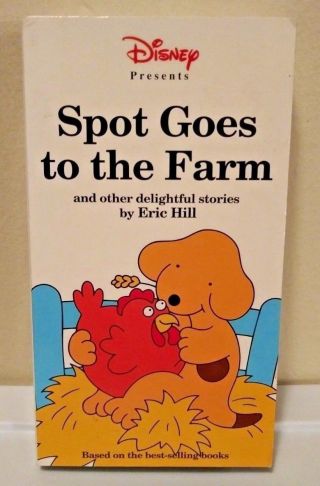Spot Goes To The Farm Vhs 1993 Walt Disney Eric Hill Rare Dog Chicken Pig