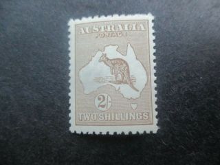 Kangaroo Stamps: 2/ - Brown 3rd Watermark - Rare (d148)