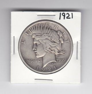Rare 1921 P Peace Silver Dollar High Relief - U.  S.  - A Key Coin