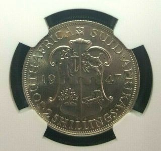 1947 south africa PROOF 2 Shilling 2S NGC PF63 Silver RARE FLORIN 2,  600 Minted 4