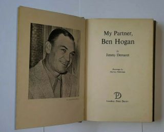 My Partner,  Ben Hogan by Jimmy Demaret,  Rare First Edition Hardback Book 1954 4