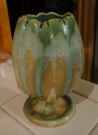 Vtg.  /antique Vase Planter Drip Art Glaze Pottery Belgium Rare Estate Find