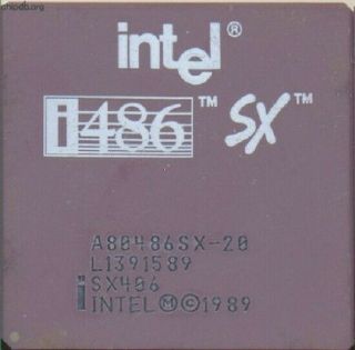 Intel A80486sx - 20 Sx406 Very Rare Vintage